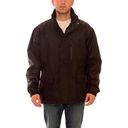 TINGLEY Icon„¢ Premium Breathable Jacket, Size Men's 2XL, Attached Hood, Black J24113.2X